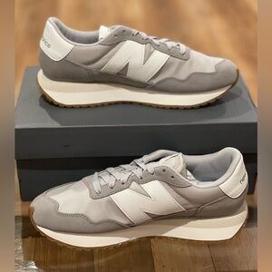 New Balance Women’s 237 Gray and White Sneakers
